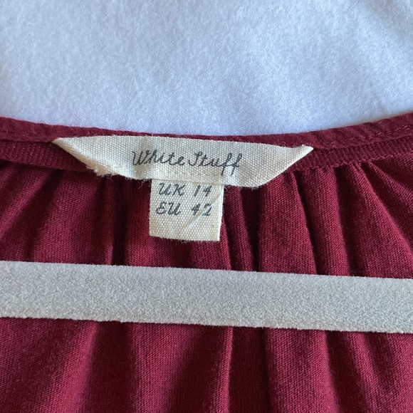 White Stuff UK Brand - red long sleeve top Size 10 US (UK 14) - Picture 3 of 10